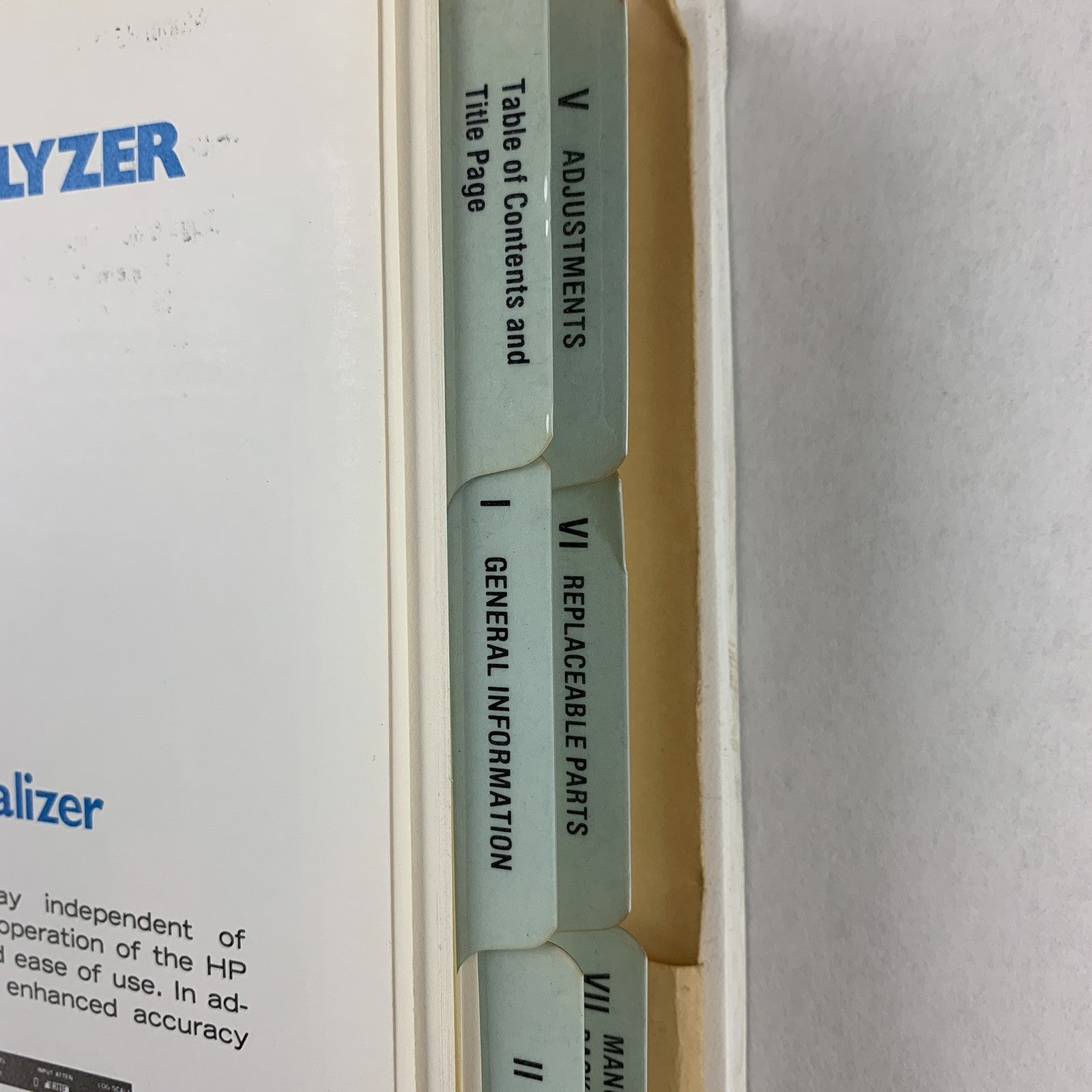 Hewlett Packard 8558B Spectrum Analyzer Operating and Service Manual 08558-90061