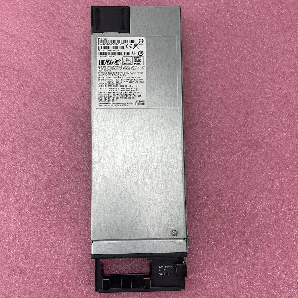 Cisco Lite-On PWR-C2-640WAC V03 640W Server Power Supply3