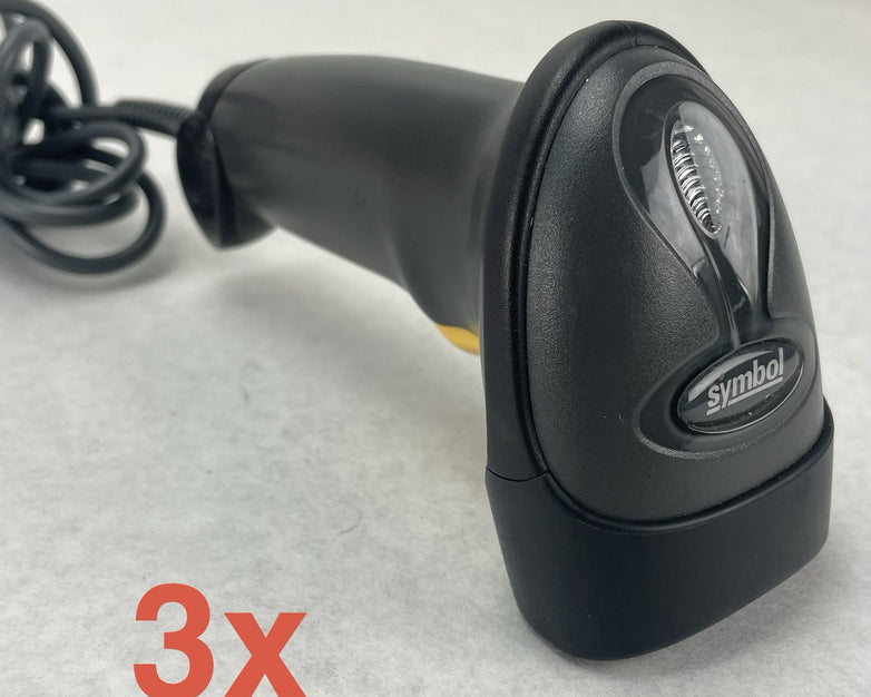 Symbol Cyclone Barcode Scanner LS2208-SR20001R-UR 5V 0.2A Lot of 3