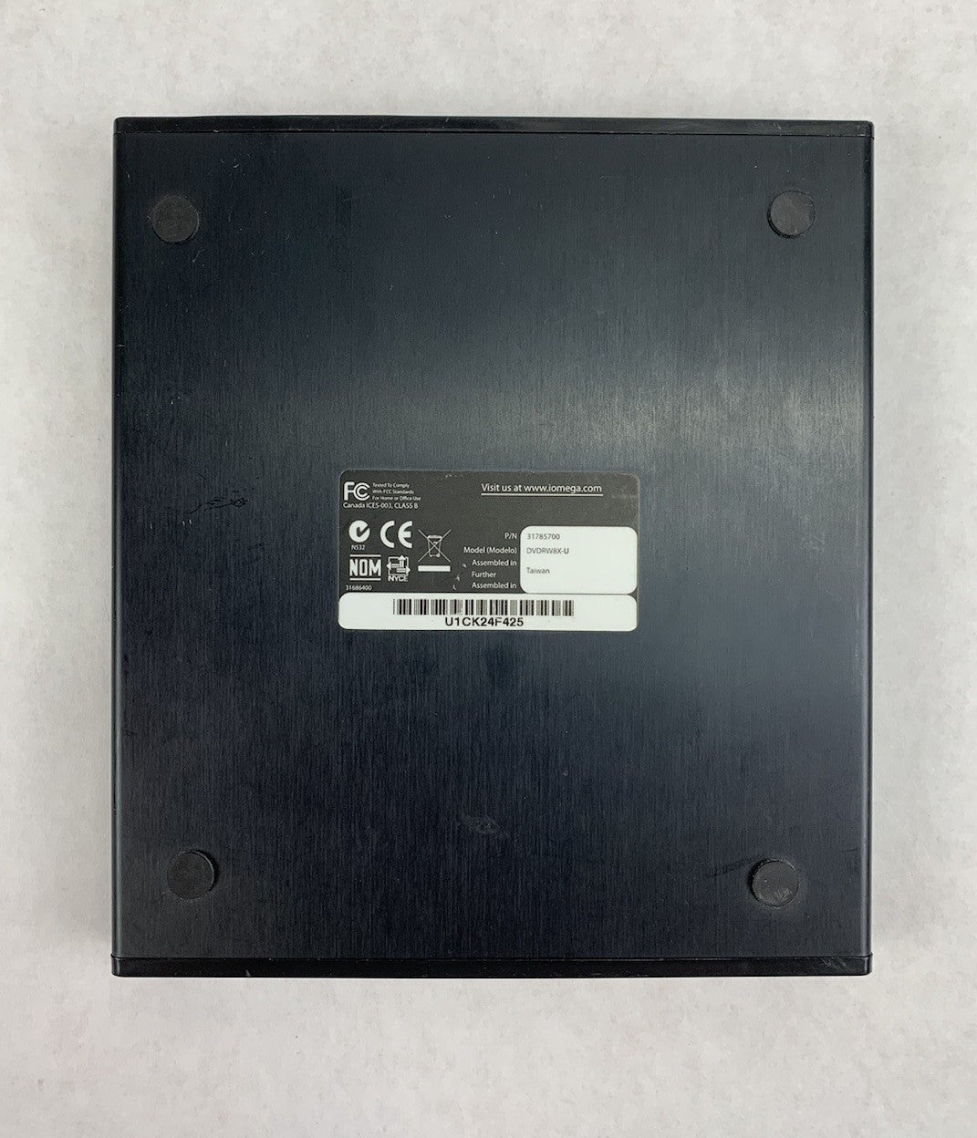Iomega Super Slim DVD 31785700 DVD Drive w/ AC Adapter Power Supply