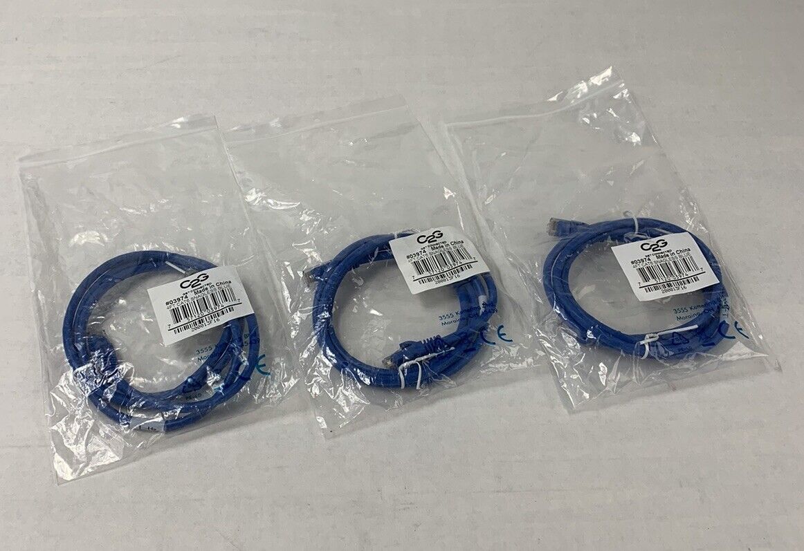 C2G 03974 4ft CAT6 Patch Cable (Lot of 3)