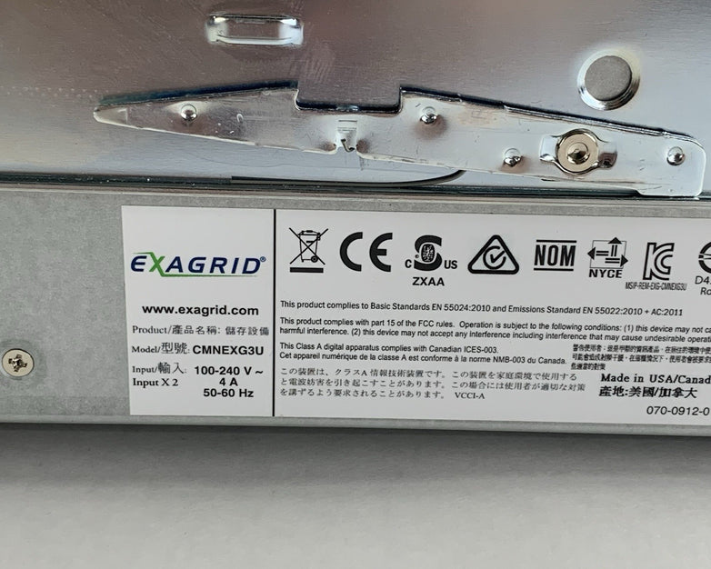 Exagrid EX32000E-SEC CMNEXG3U X10SRL-F E5-1620V3 3.5 GHz 32 GB Ram No OS No HDD