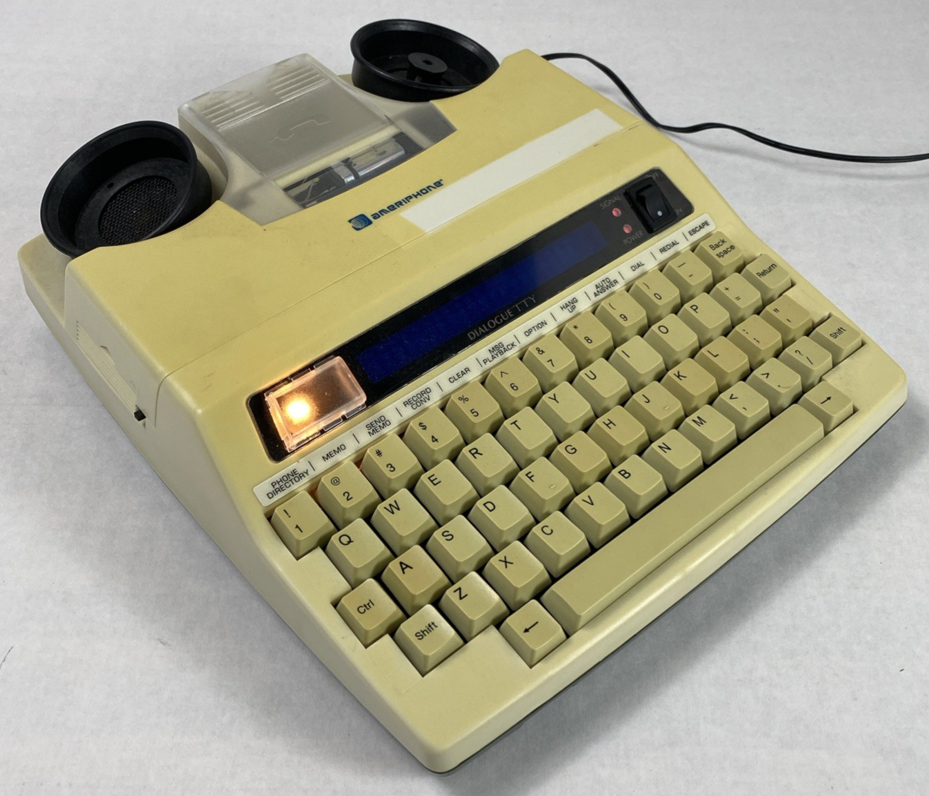 Ameriphone Dialogue TTY III Hearing Impaired Text Printer w/ AC Adapter
