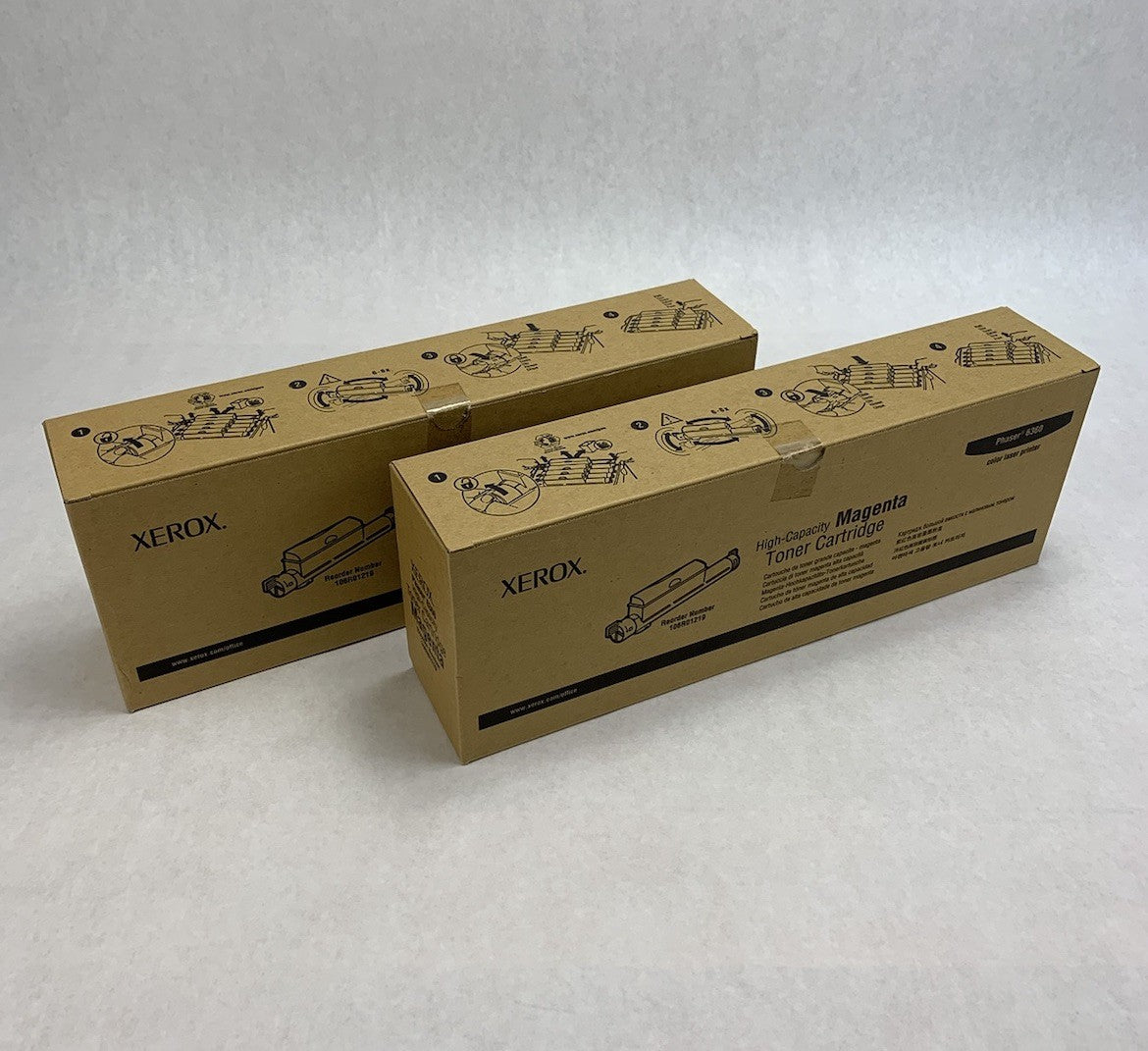 Xerox Phaser 6360 High-Capacity Magenta Toner Cartridge (Lot of 2)
