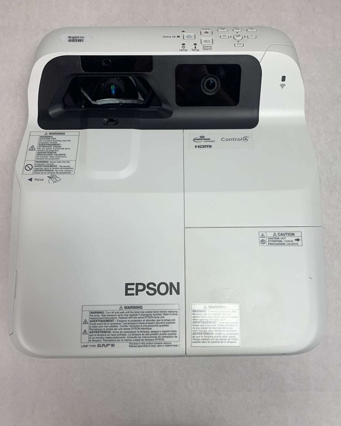 Epson PowerLite 695Wi H740A LCD Lamp Projector 4896 Lamp Hours - No Remote5