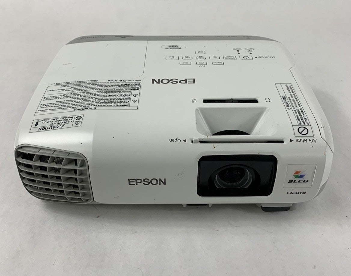 Epson PowerLite 98H H687A LCD Lamp Projector 1512 Lamp Hours - No Remote1