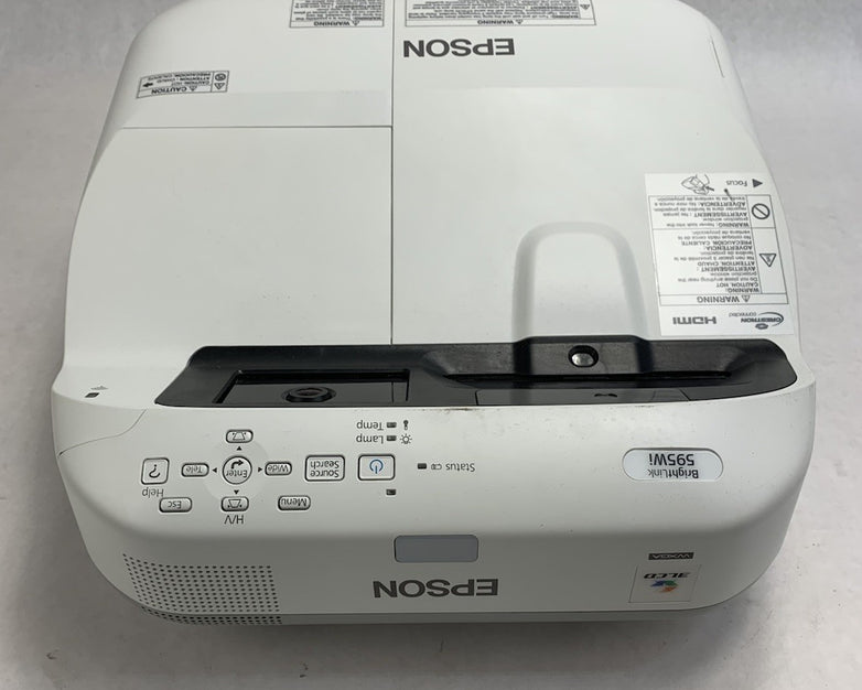 Epson BrightLink 595Wi H599A LCD Lamp Projector 2326 Lamp Hours - No Remote