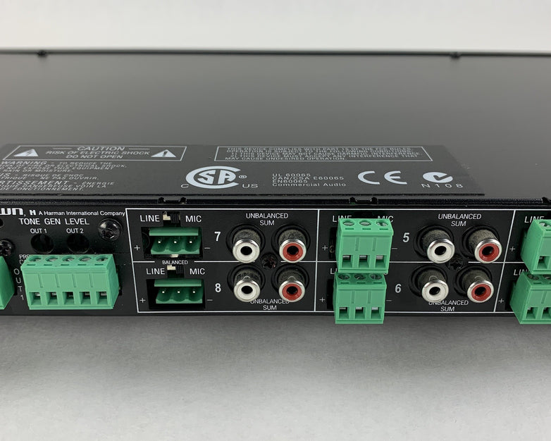 Crown 28M Eight Input Two Output Pre-Amplifier Mixer Tested