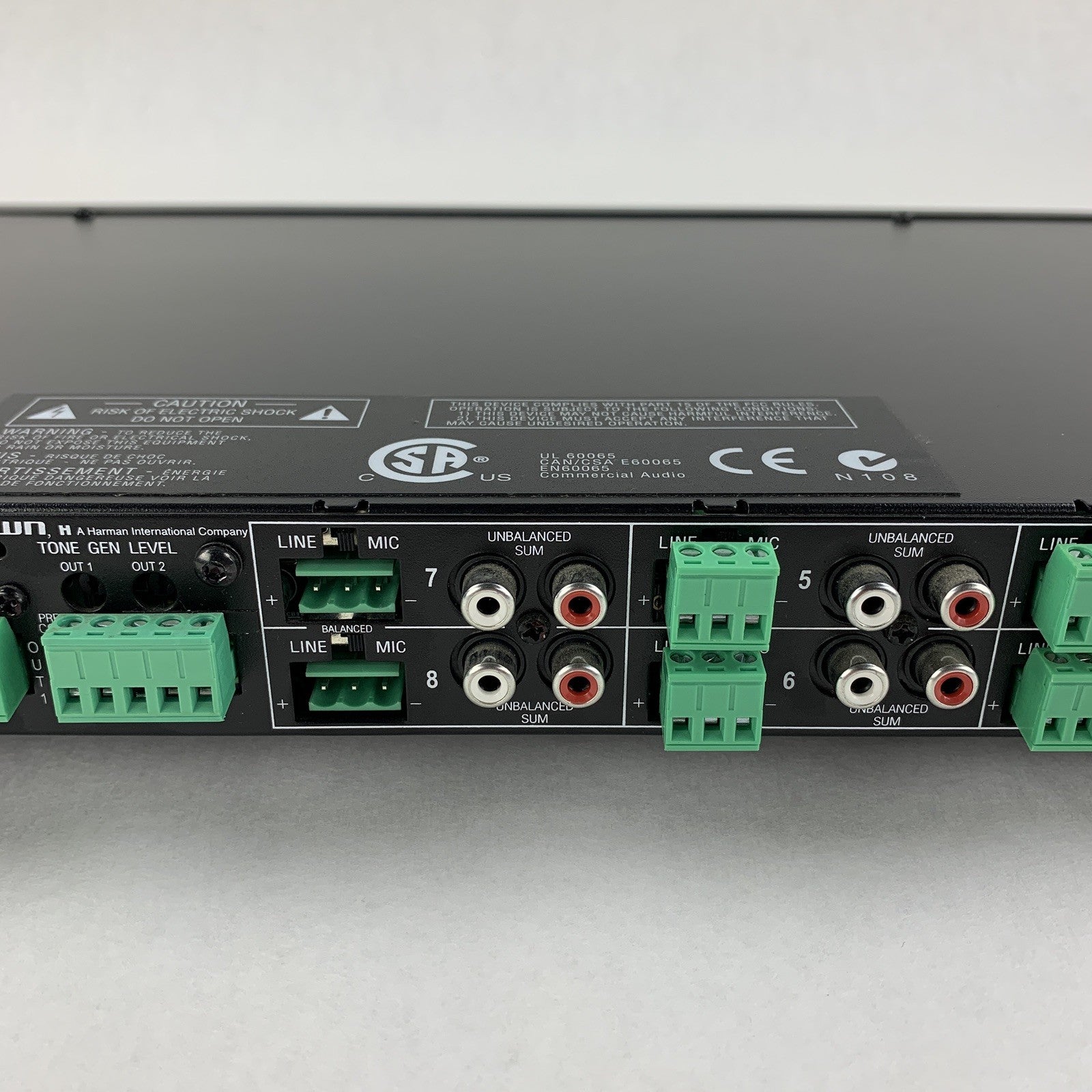 Crown 28M Eight Input Two Output Pre-Amplifier Mixer Tested