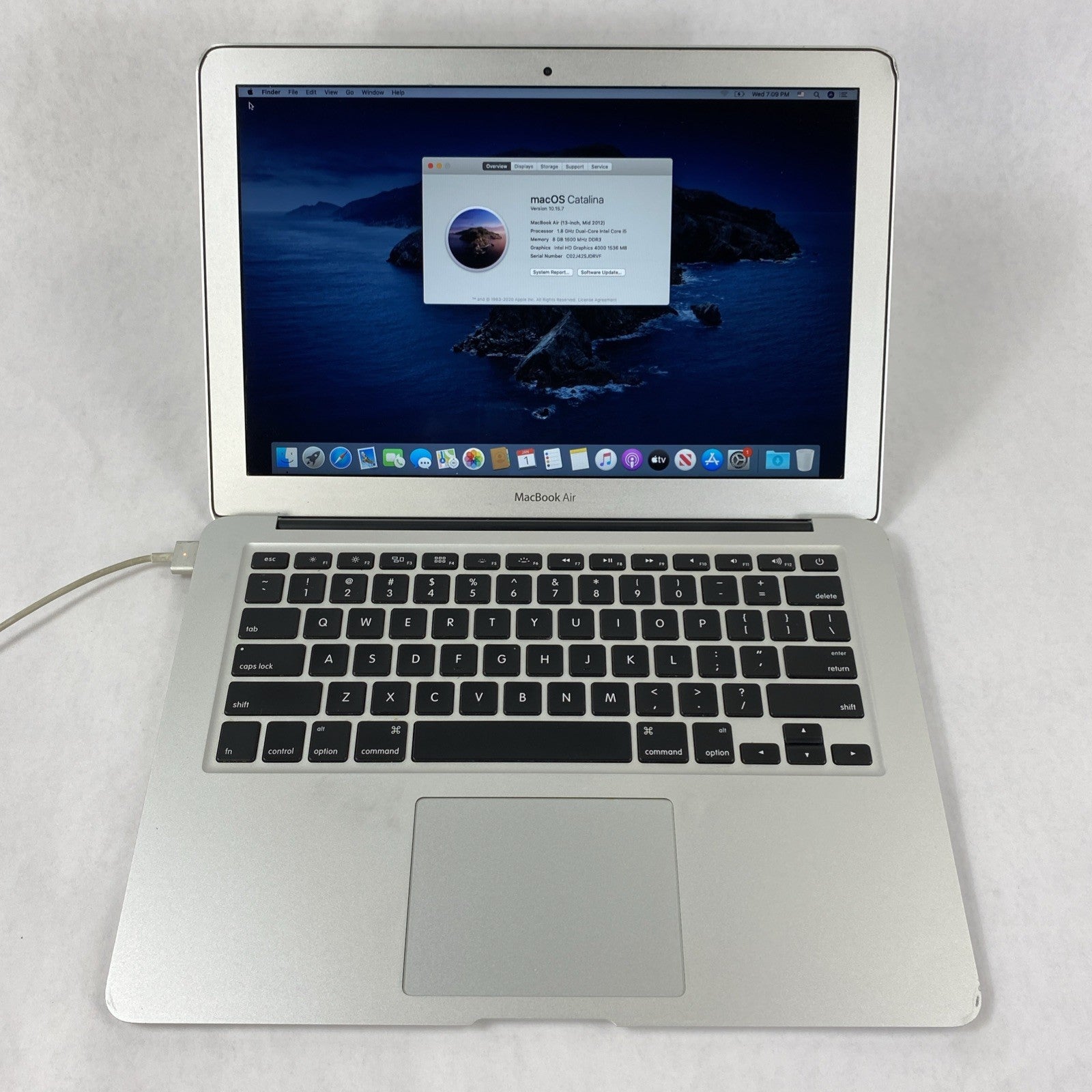 Apple MacBook Air A1466 2012 13" 1.8GHz i5 8GB RAM 120GB SSD os10.15.7 554Cycles0