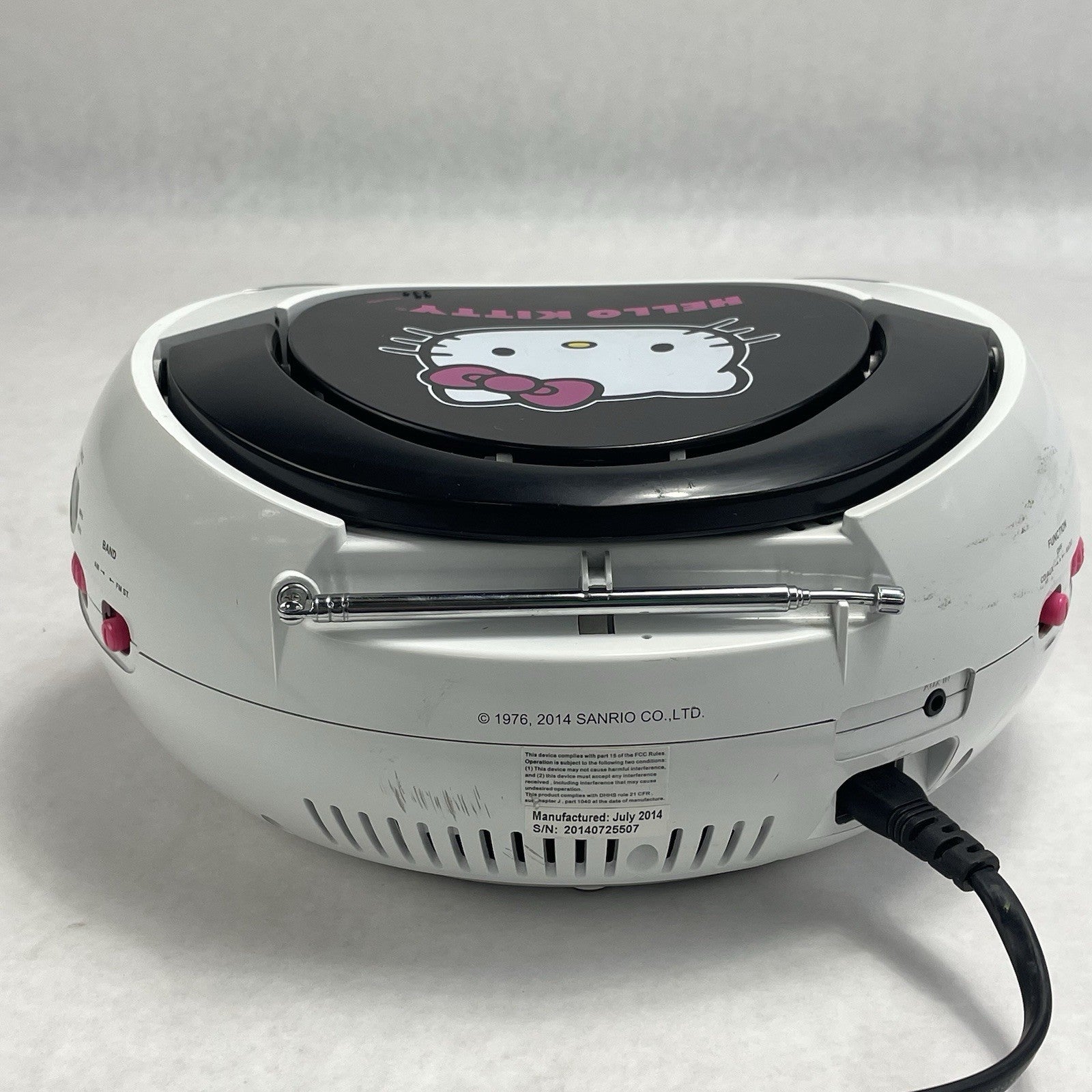 Hello Kitty KT2026MBY CD Player AM FM Radio Boombox 2013 Tested6