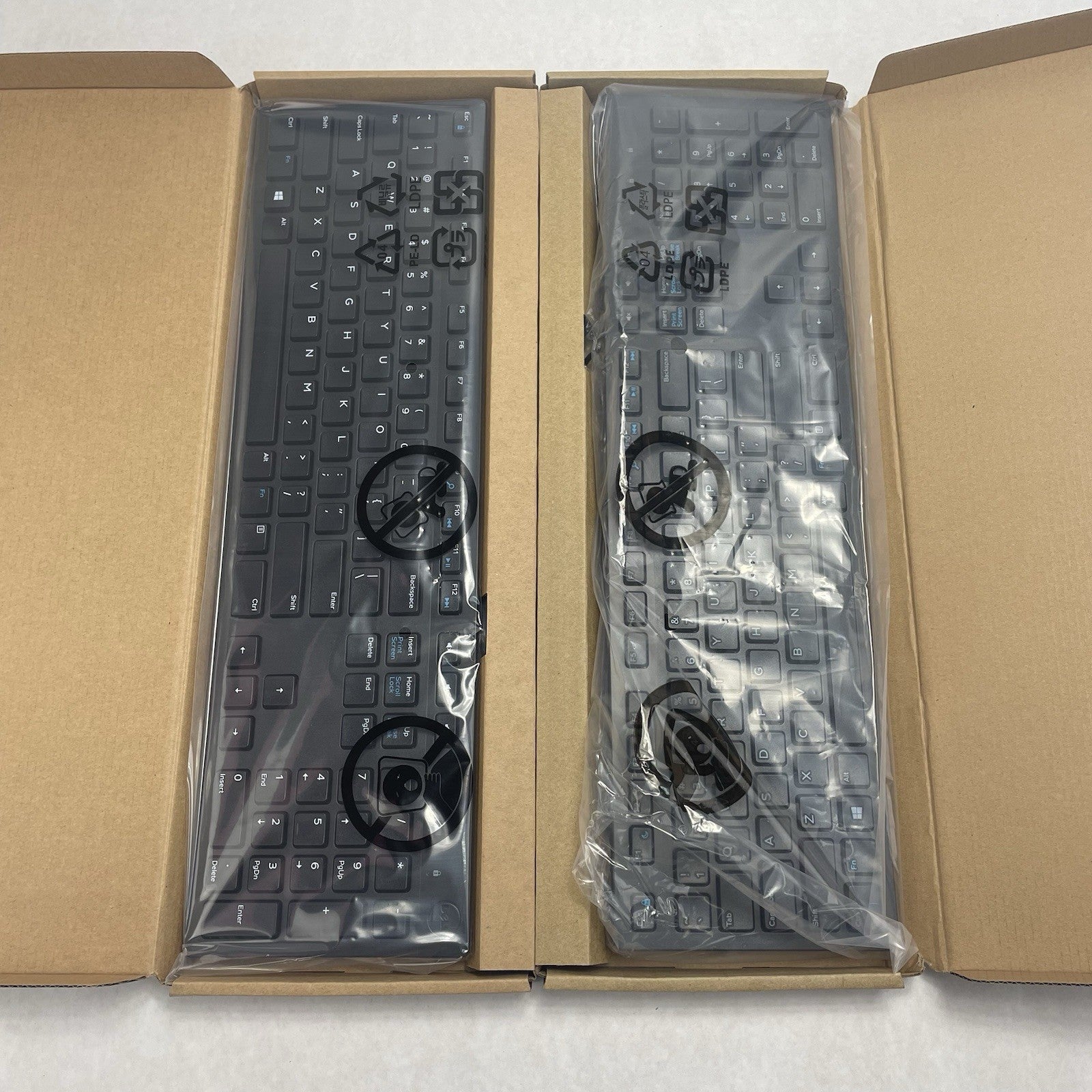 Dell OEM Wired USB Black Keyboard 0G4D2W 0RKR0N Mixed Lot of 107