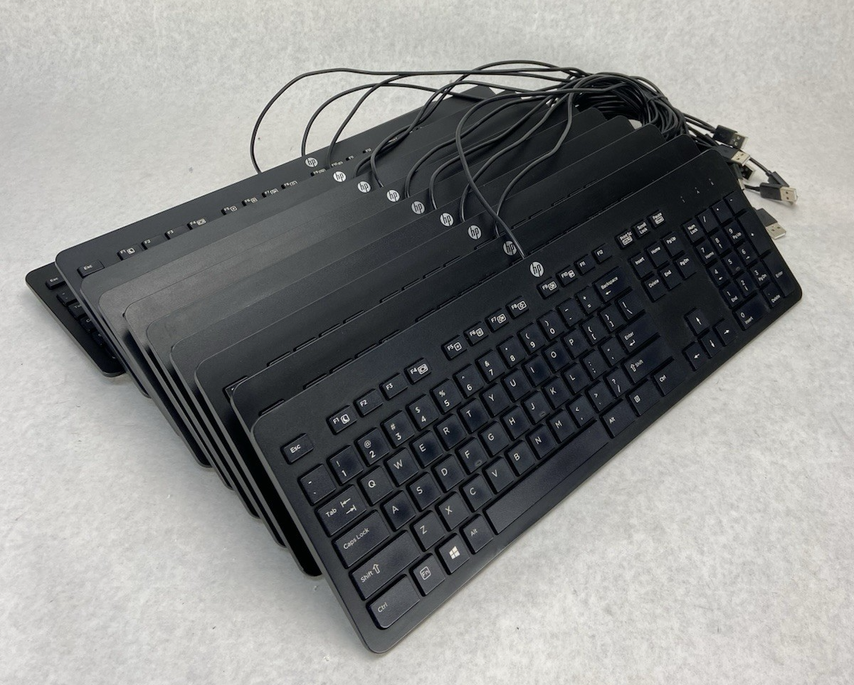 HP USB Slim Business Keyboard Model KU-1429 Part No 803181-001 Lot of 10 (Ten)
