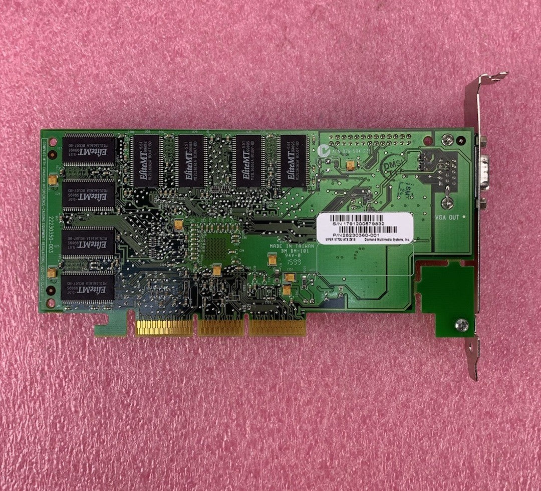 Diamond Viper V770U ATX 2X16 28230360-001 Video Graphics Card6
