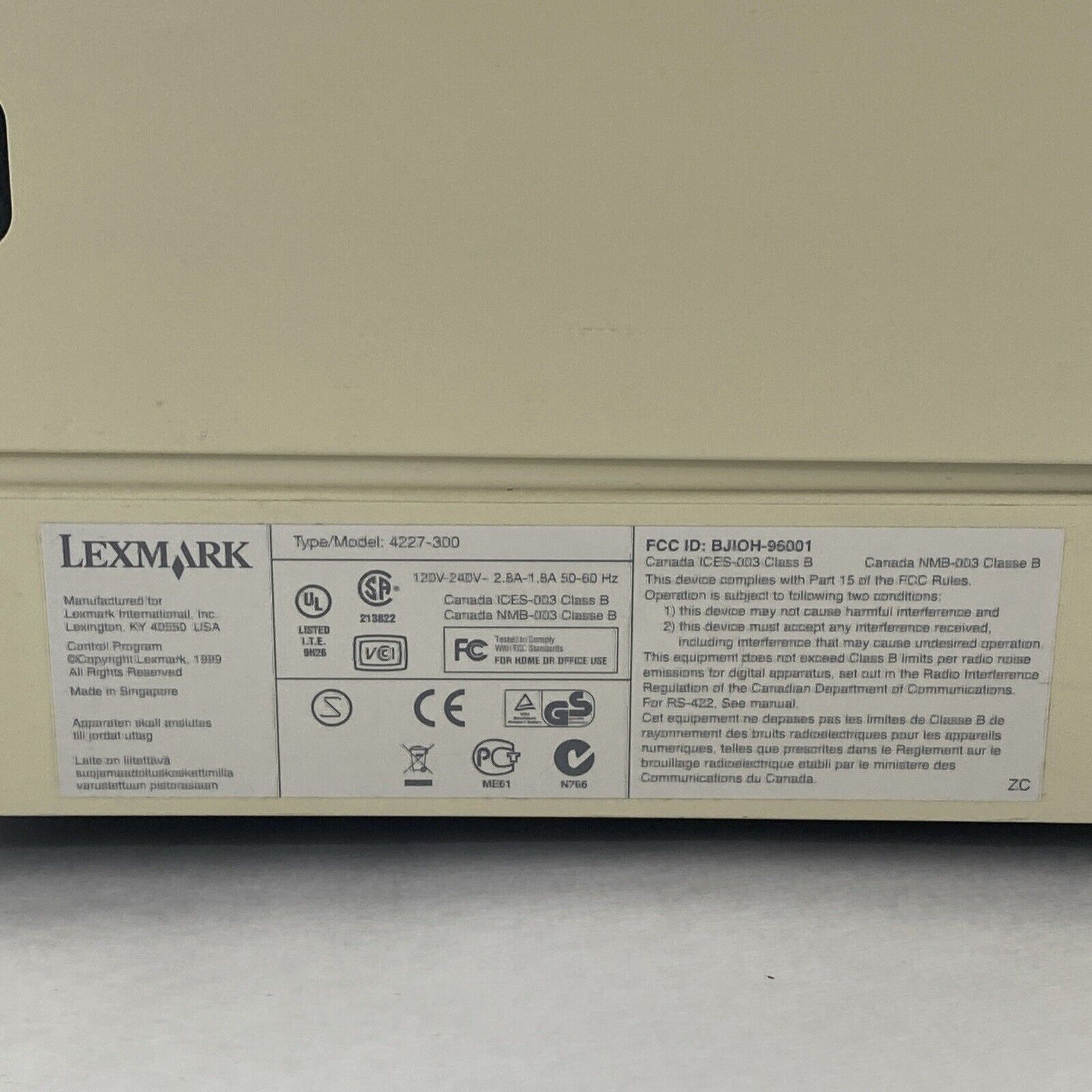 Lexmark 4227 Plus Forms Printer - Parts or Repair