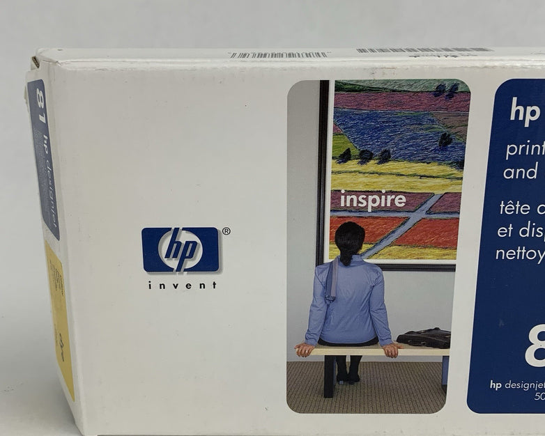 HP C4953A 81 DesignJet Printhead & Cleaner Yellow New OEM Sealed 2008