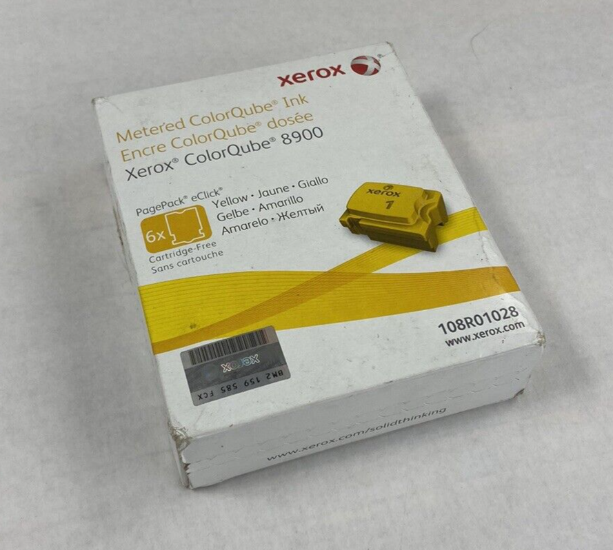 Xerox ColorQube 8900 108R01028 Yellow Metered ColorQube Ink 6 Cartridges New