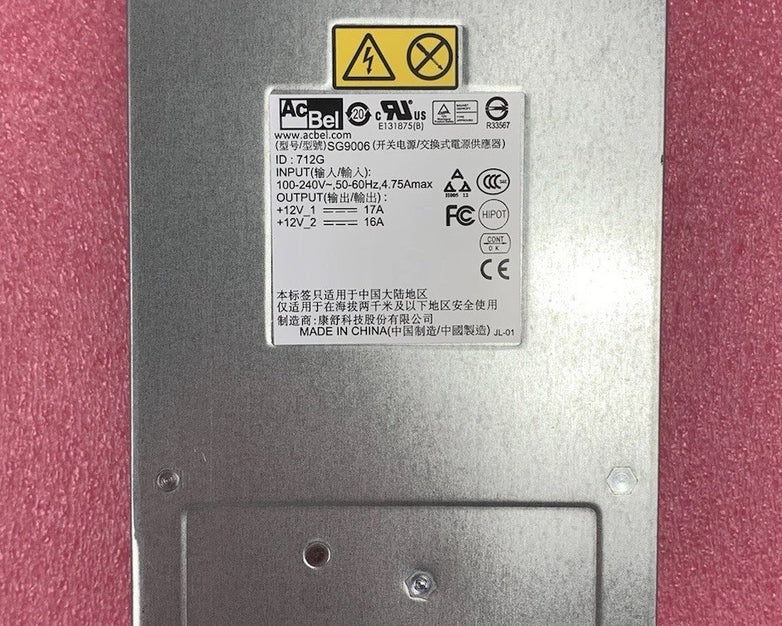 AcBel SG9006 240V 60Hz 4.75A Server Power Supply