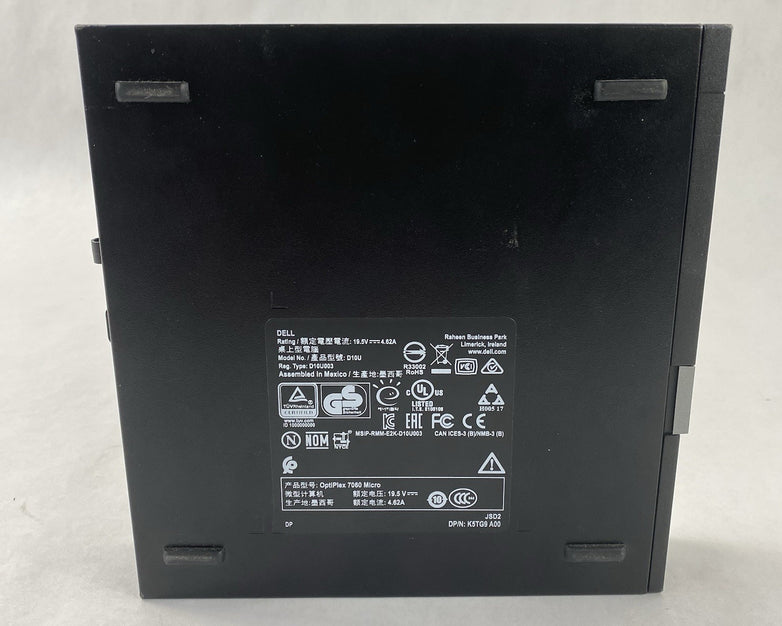 Dell OptiPlex 7060 Micro Intel Core i5-8500T 2.1GHz 8GB RAM No HDD OS Power Cord