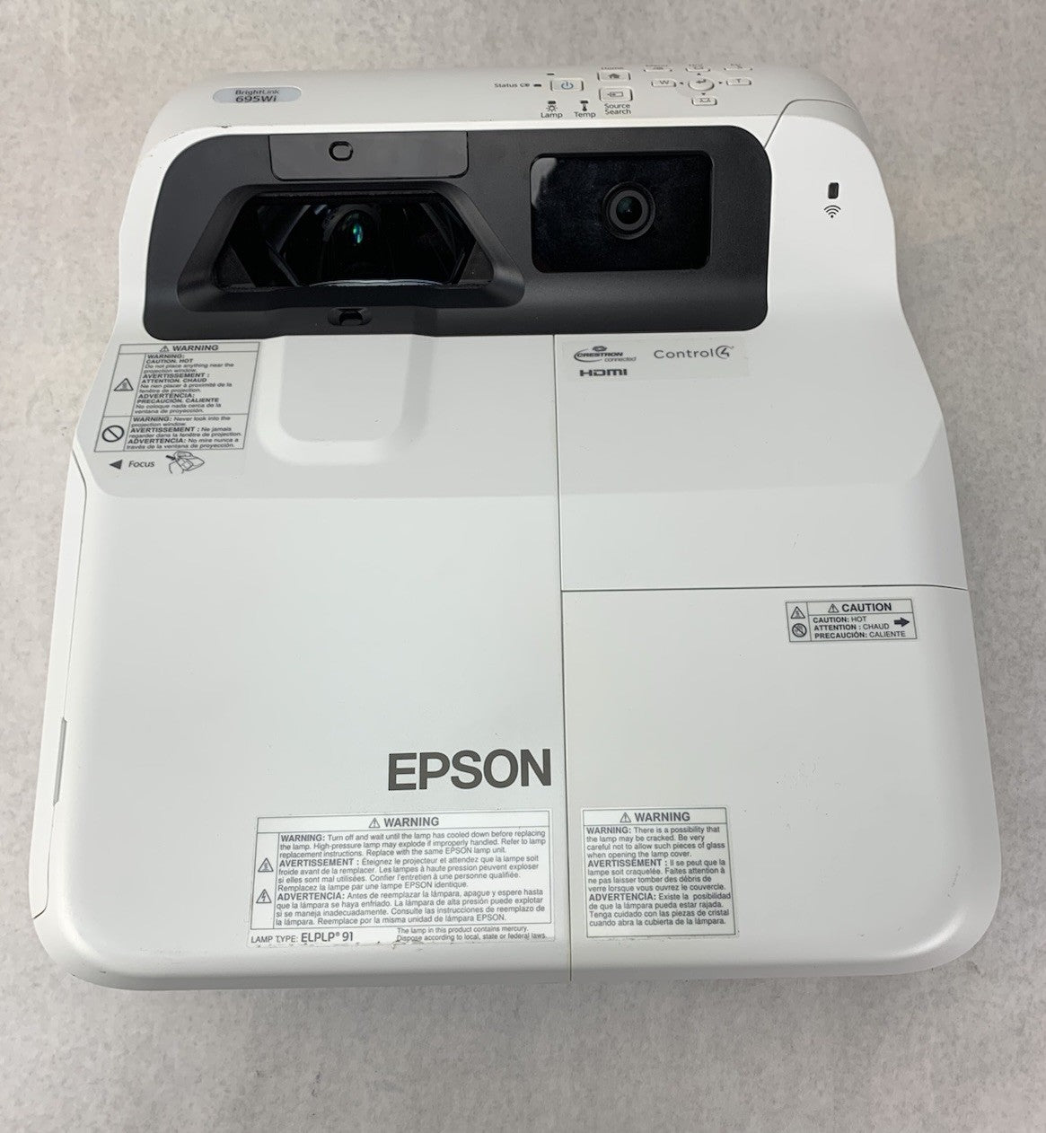 Epson PowerLite 695Wi H740A LCD Lamp Projector 545 Lamp Hours - No Remote5