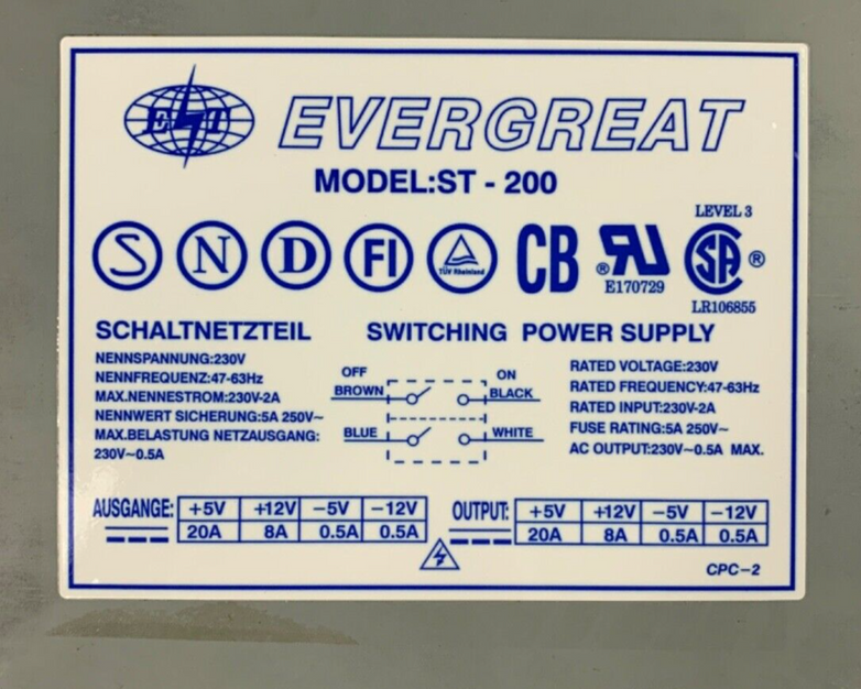 Evergreat ST-200 Switching Power Supply