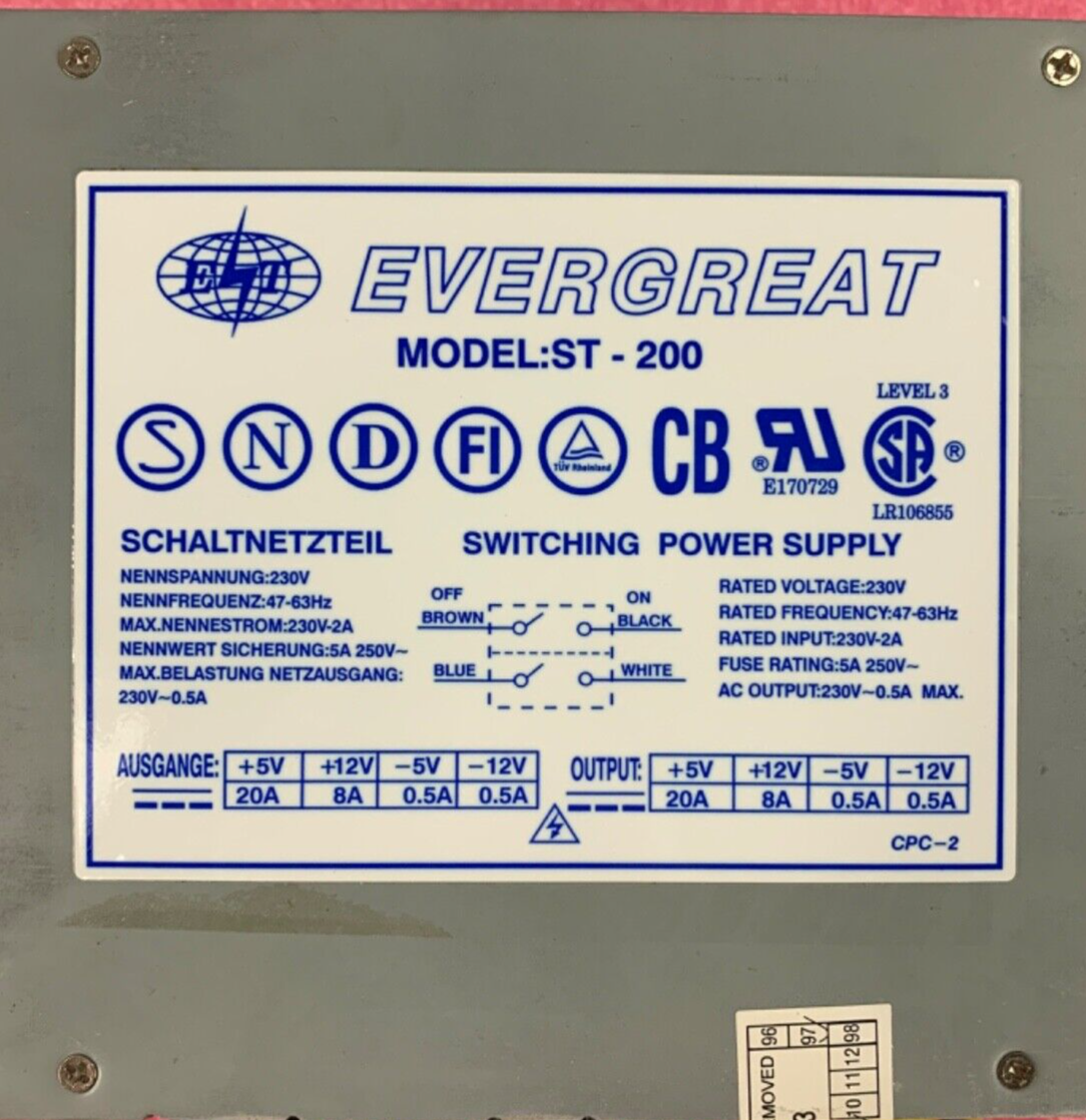 Evergreat ST-200 Switching Power Supply