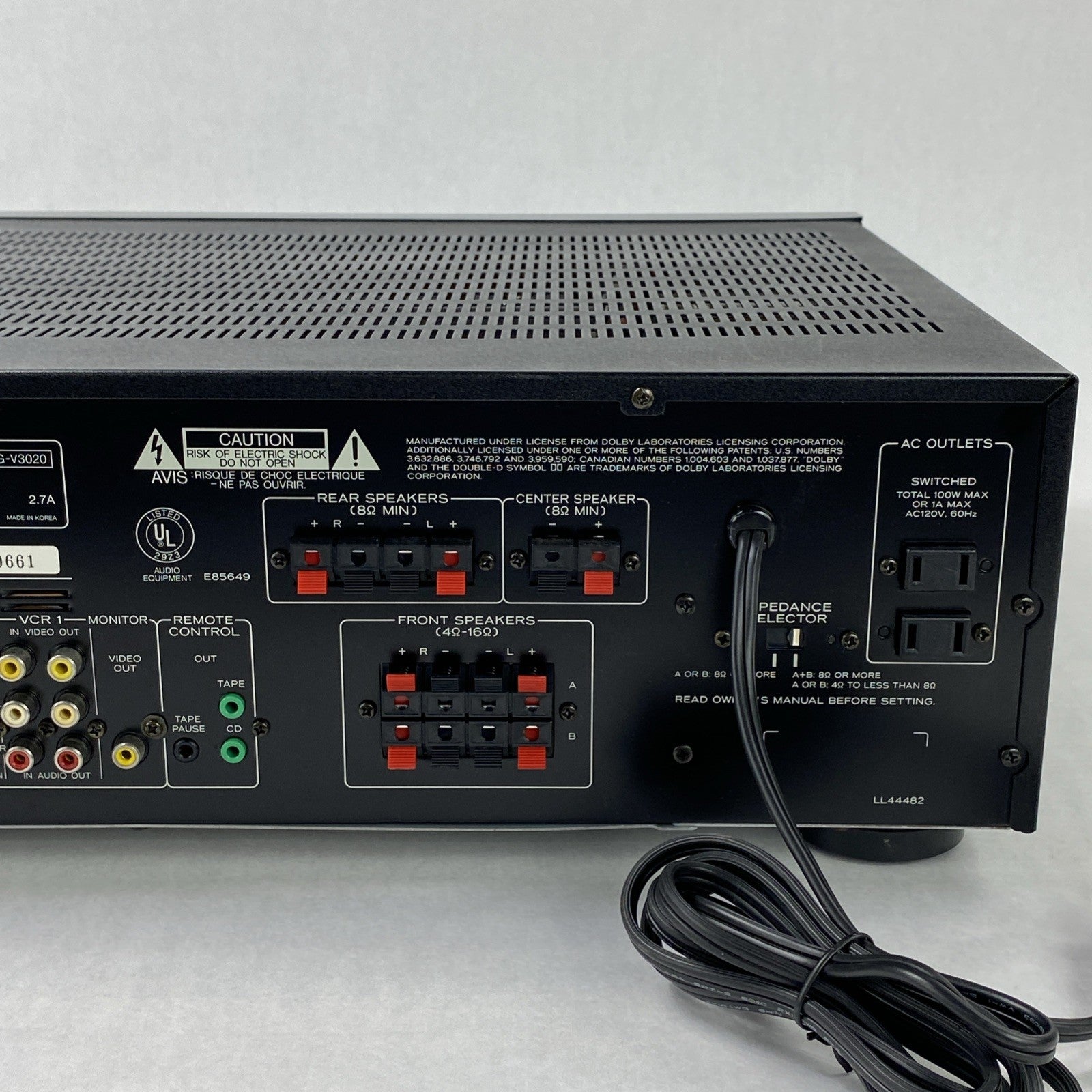 TEAC AG-V3020 Stereo Receiver No Remote