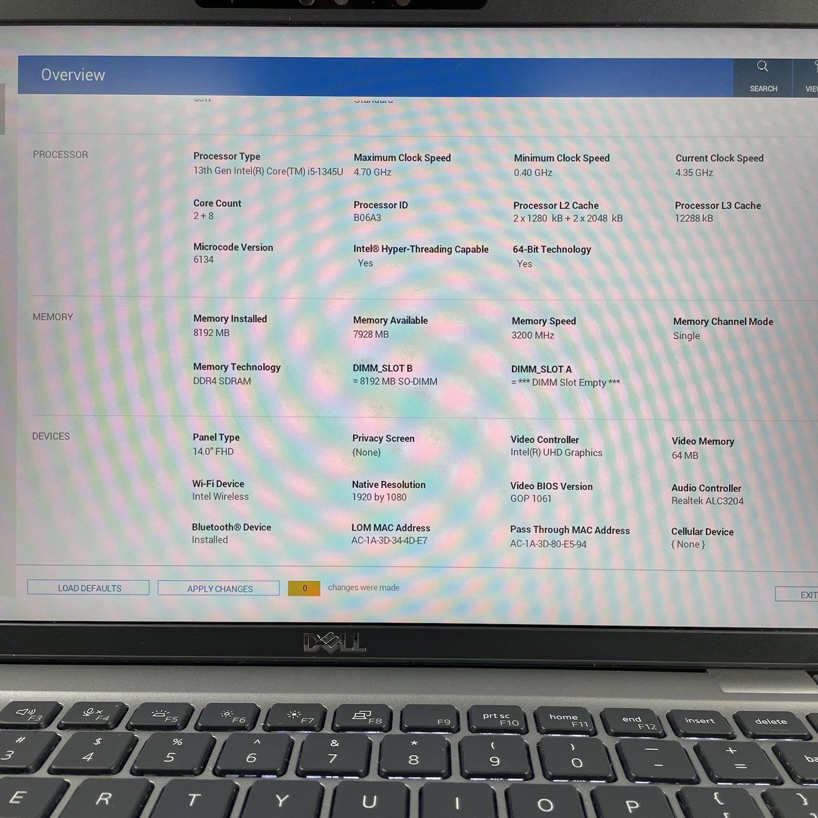 Dell Latitude 5540 14" i5-1345U 4.35 GHz 8 GB RAM No SSD/OS/AC2