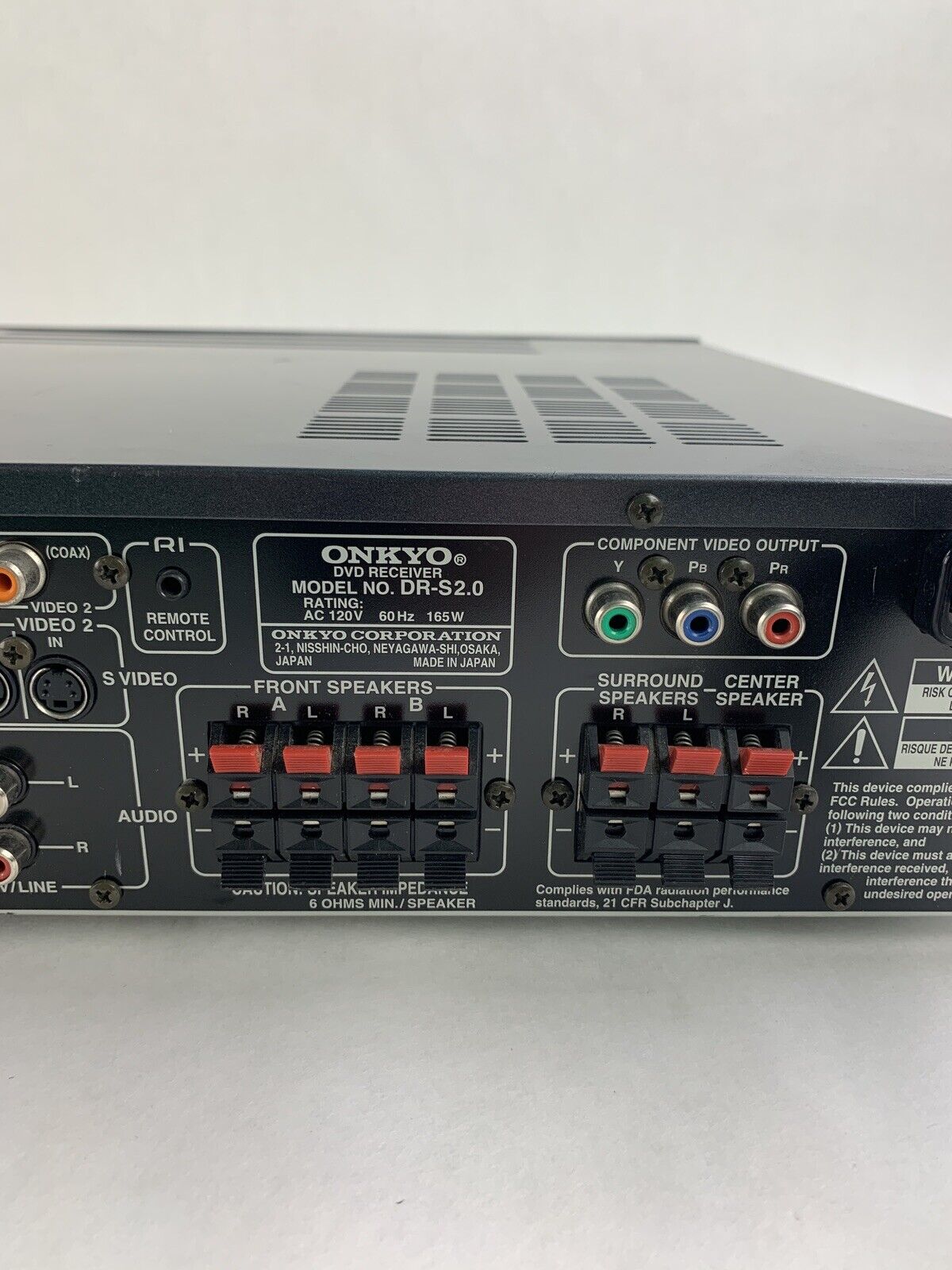 Onkyo DVD Receiver DR-S2.0  Tested No Remote