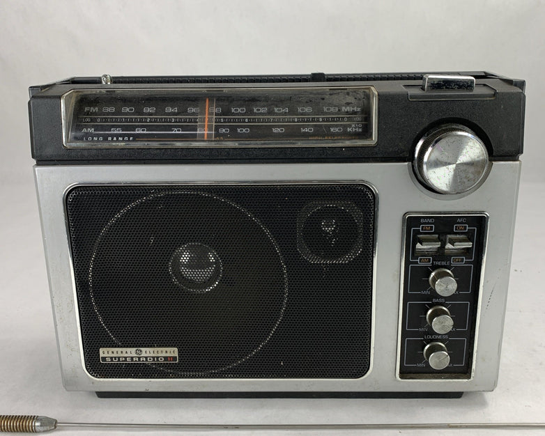 General Electric Superadio II AM/FM Receiver 7-2885F - Non-Original Antenna