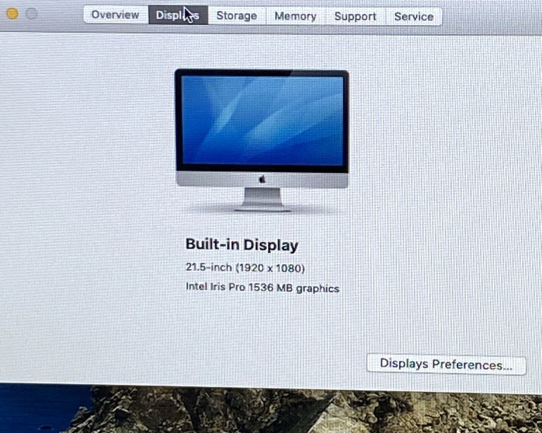 Apple A1418 iMac 21.5" 2013 2.7 GHz Core i5 8GB RAM 1TB HDD macOS 10.15.7