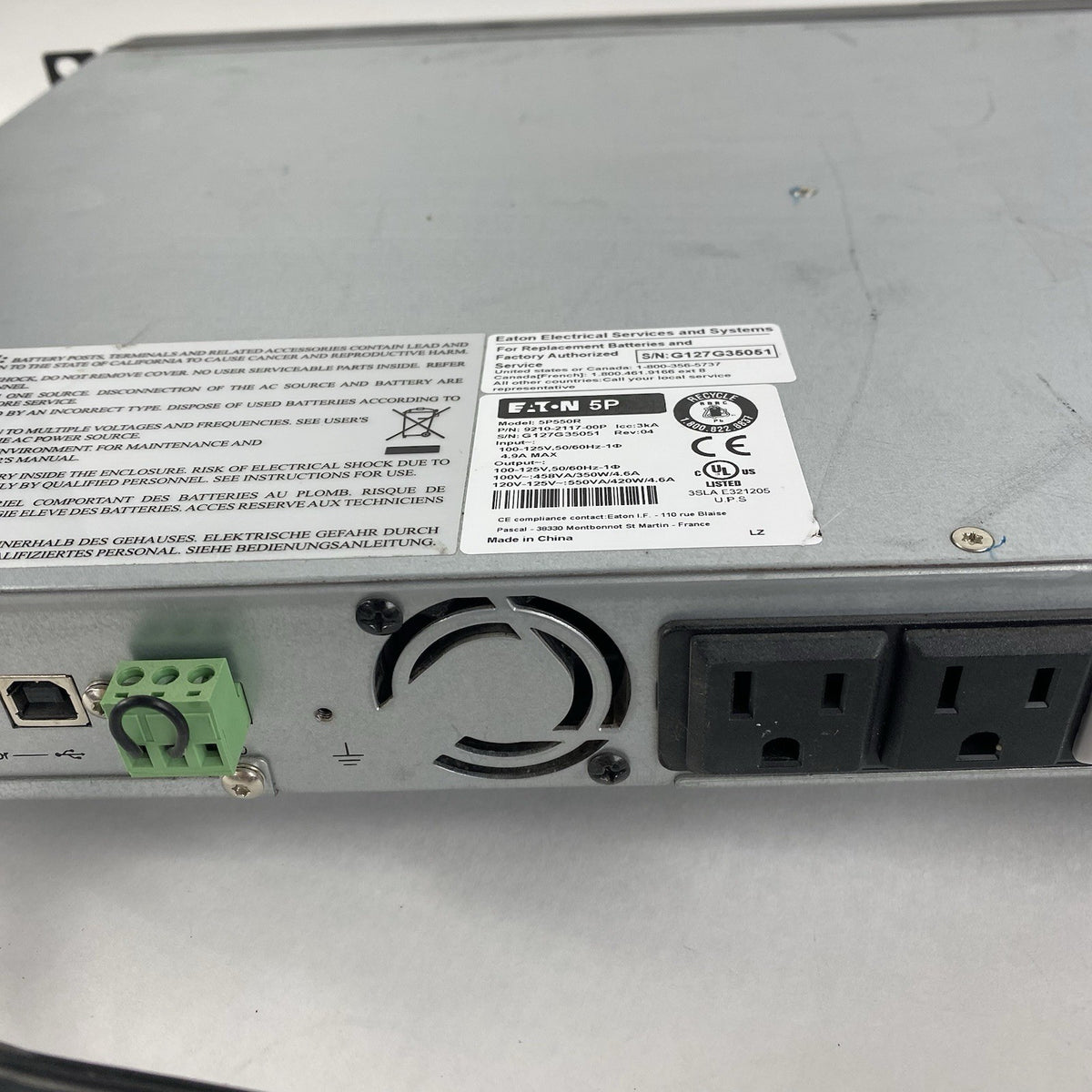 Eaton 5P550 550VA 420W 5 Outlet Rackmountes UPS - Tested9