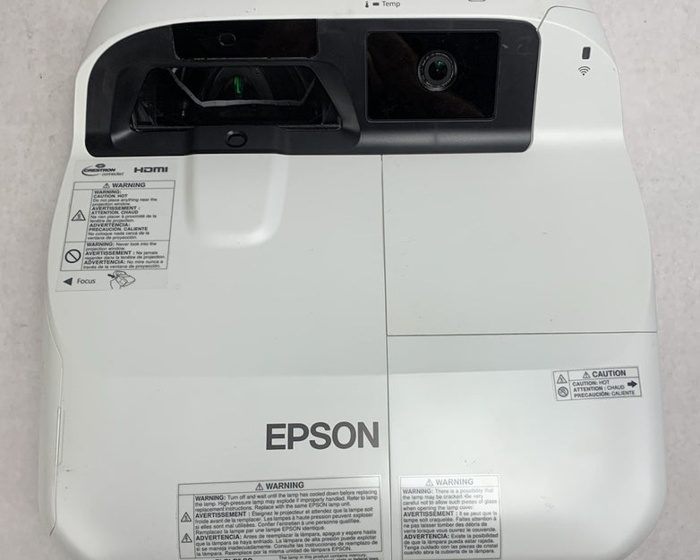Epson BrightLink 595Wi H599A LCD Lamp Projector 878 Lamp Hours - No Remote