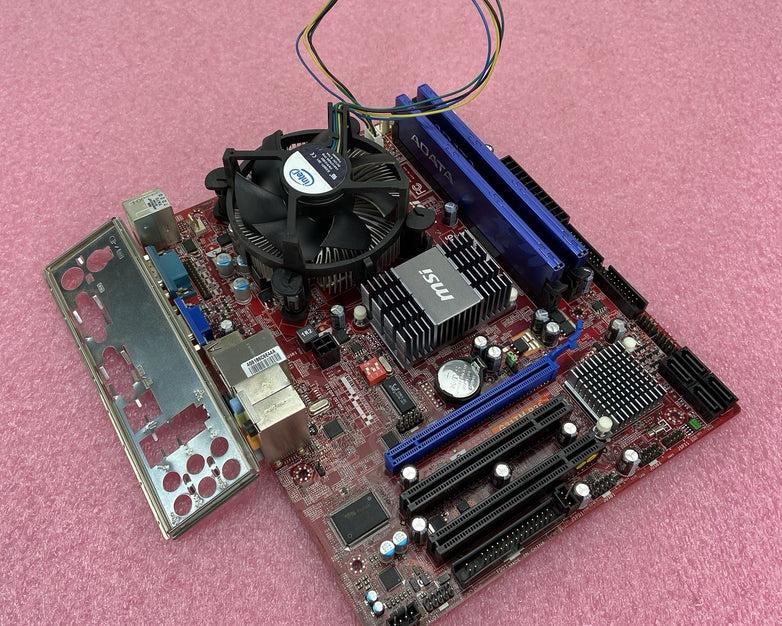 MicroStar MS-7529 Motherboard Intel Celeron E3400 2.6GHz 4GB RAM w/IO Shield