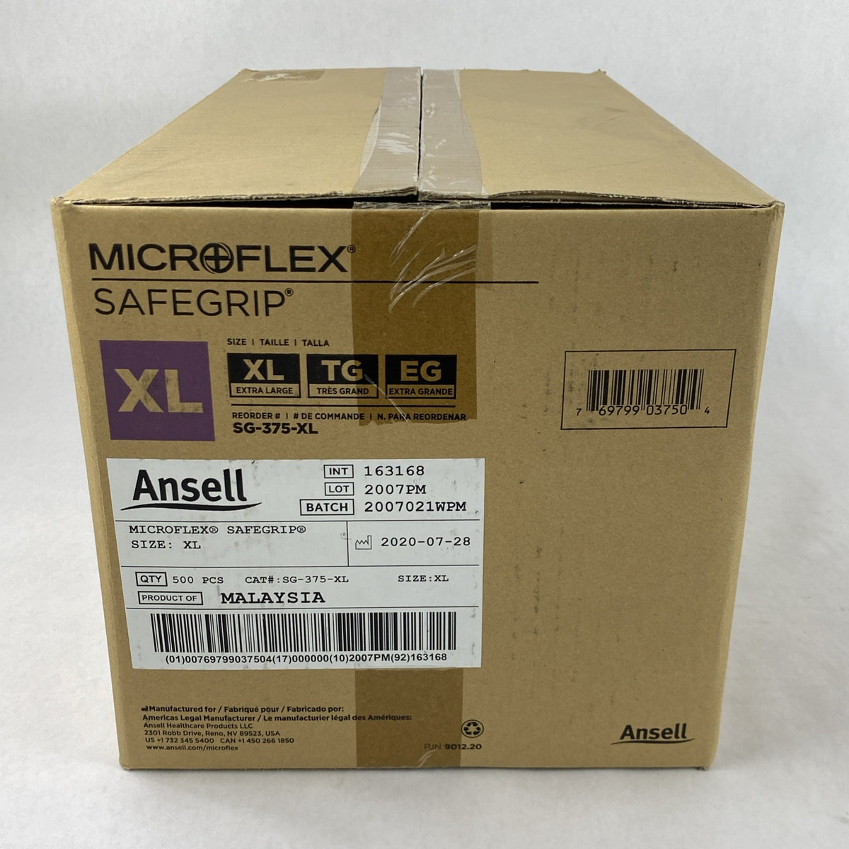 Ansell Microflex SafeGrip SG-375-XL Latex Exam Gloves Extra Large - 500 Count2
