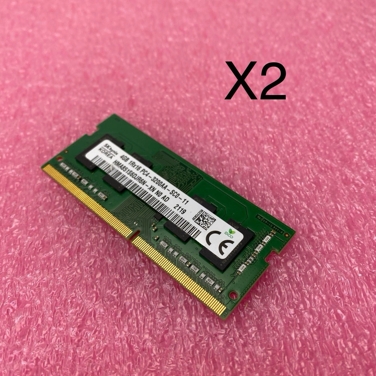SK Hynix 4GB DDR4 PC4-3200AA Laptop RAM HMA851S6DJR6N - Lot of 20