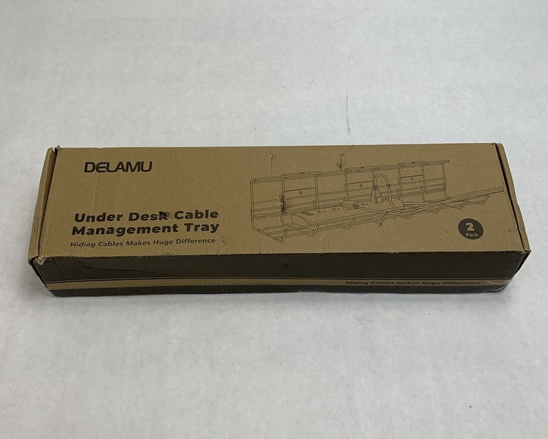Delamu Under Desk Cable Management Tray 2 Pack