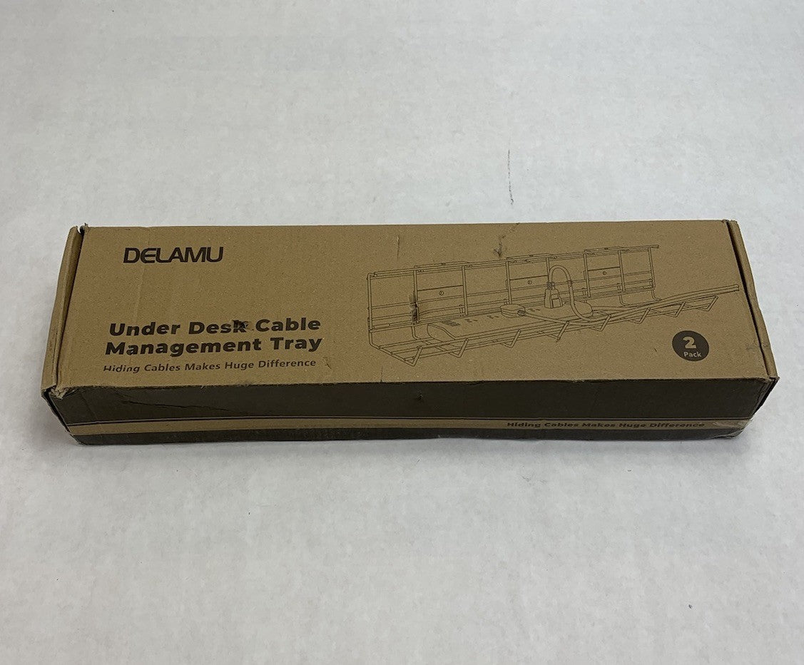 Delamu Under Desk Cable Management Tray 2 Pack