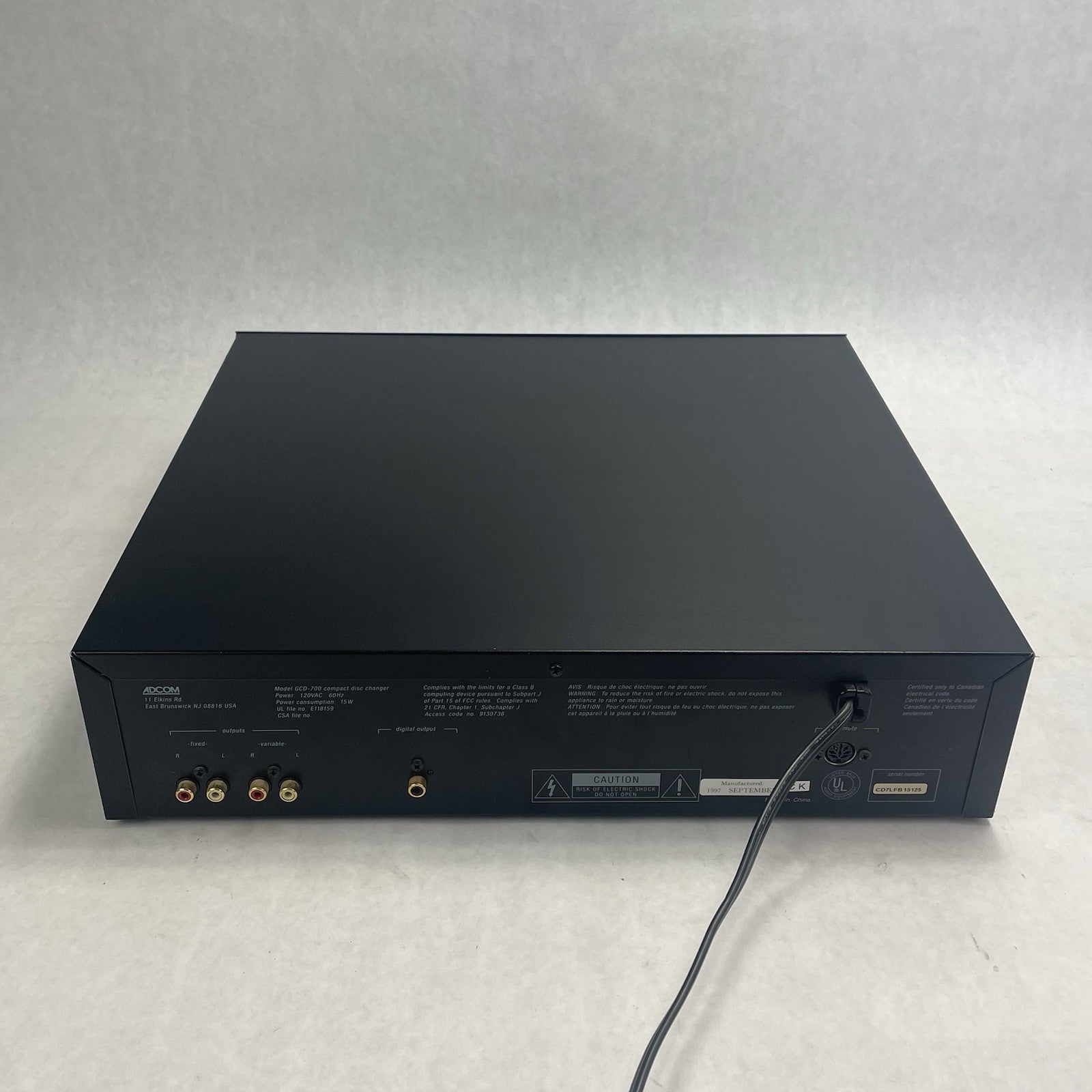 Adcom GCD-700 5 Disc CD Player Tested7