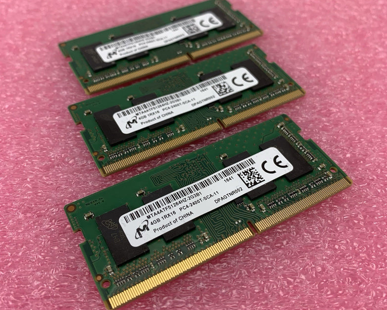 Micron MTA4ATF51264HZ-2G3B1 PC4-2400T-SCA-11 4GB 1Rx16 Desktop Memory RAM Lot 3