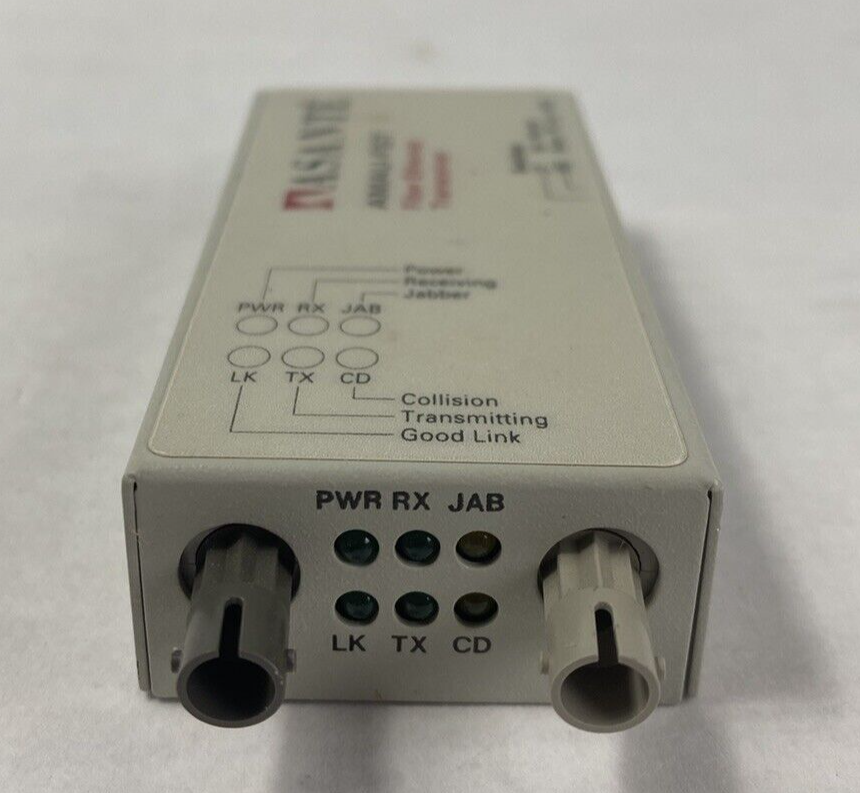 Lot of 5 Asanté AMAU-FST Fiber Ethernet Transceiver Untested