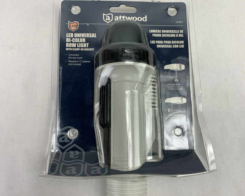 Attwood 14159-7 LED Universal Bi-Color Bow Light with Clamp-on Bracket