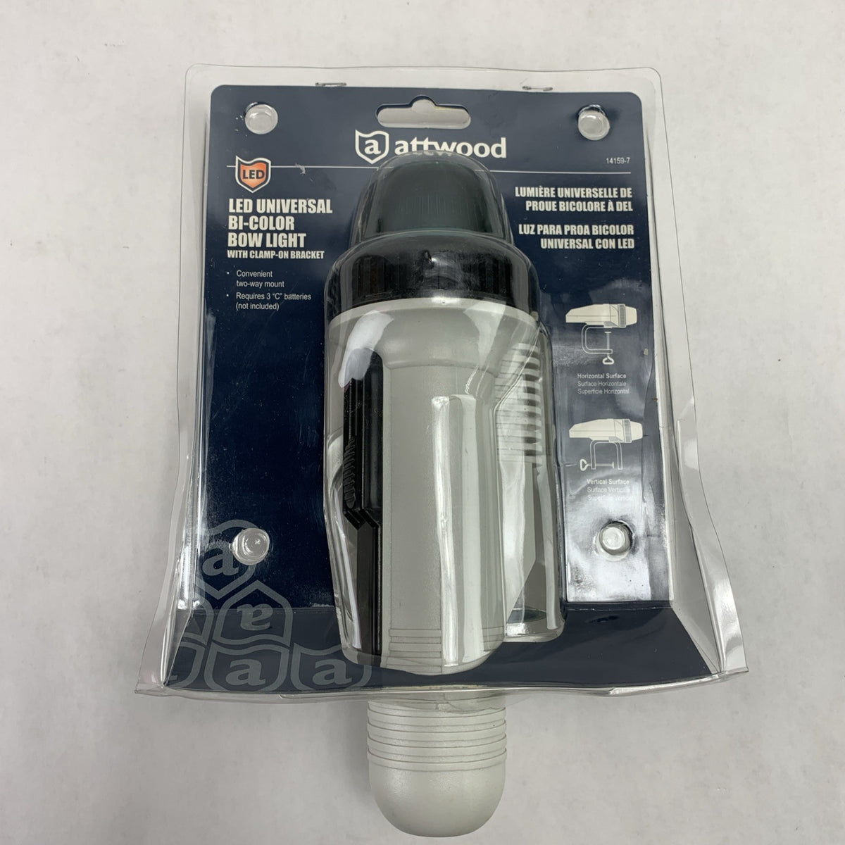 Attwood 14159-7 LED Universal Bi-Color Bow Light with Clamp-on Bracket 1