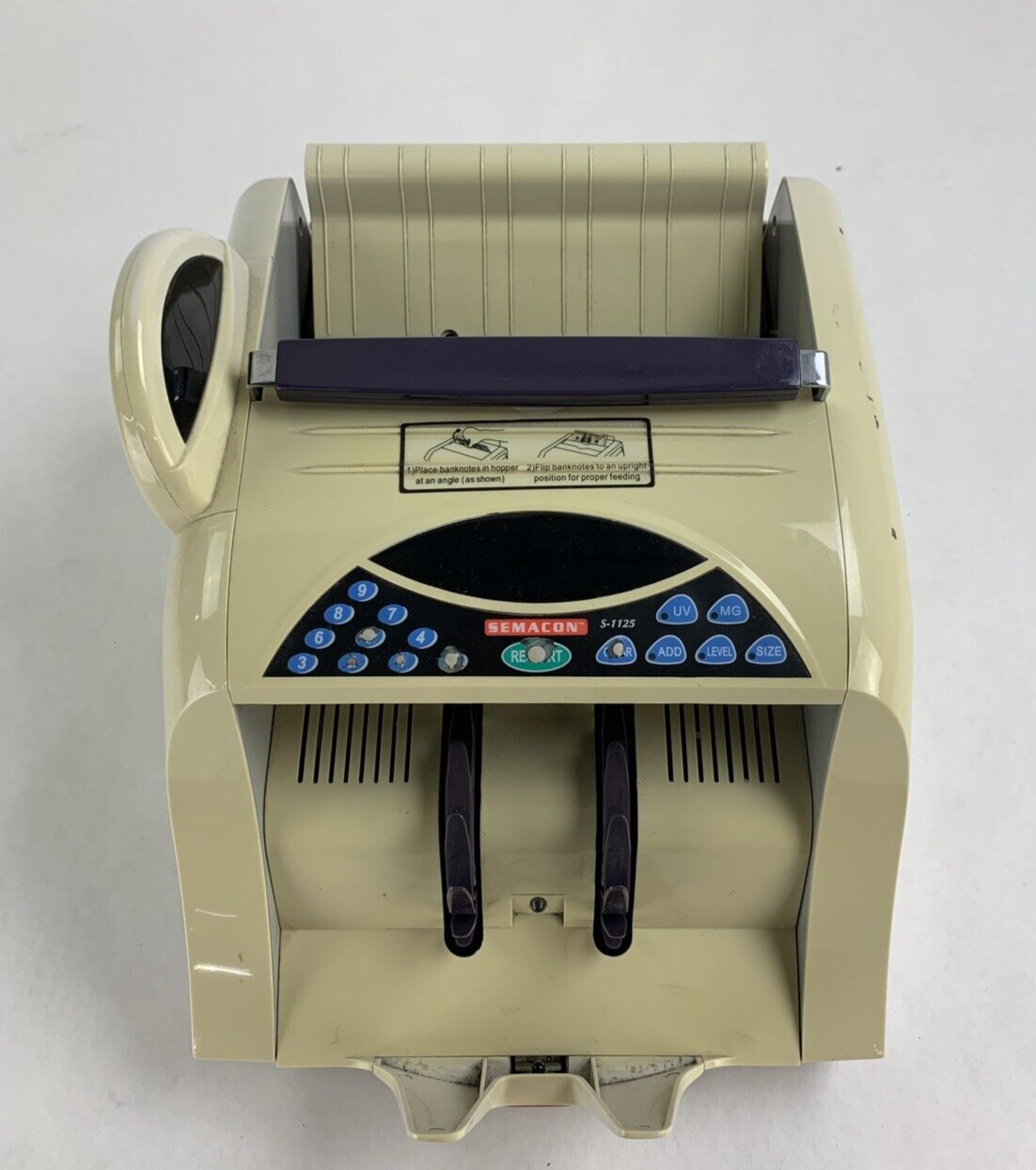 Semacon S-1125 Digital Money Counter Tested Worn Buttons