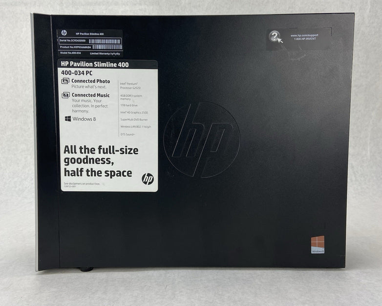 HP Pavilion 400-034 SFF Intel Pentium G2020 2.9GHz 4GB RAM No HDD No OS
