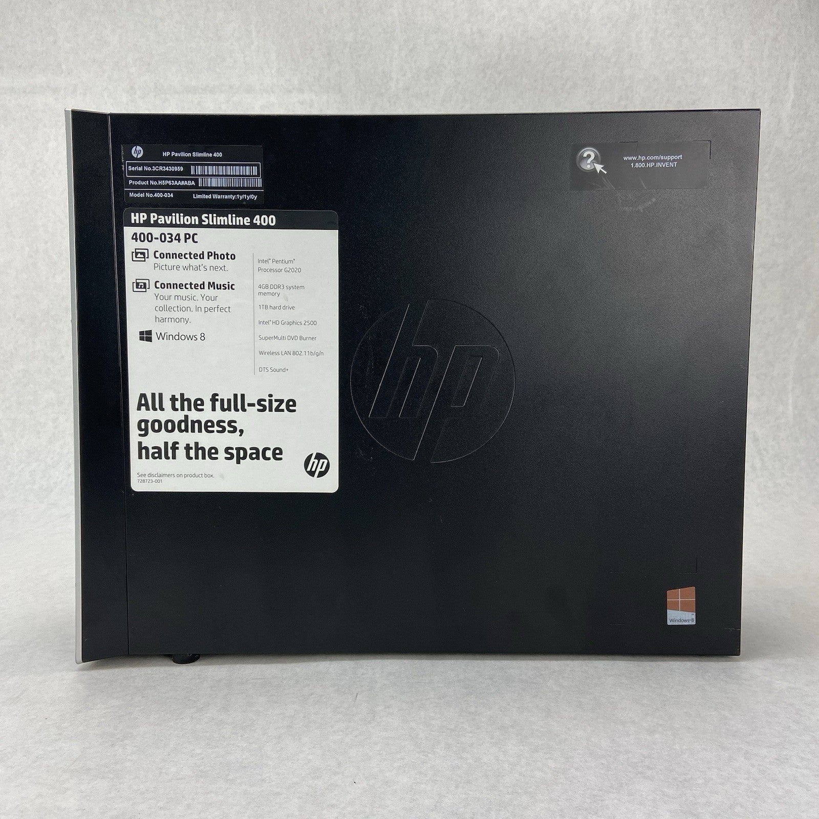 HP Pavilion 400-034 SFF Intel Pentium G2020 2.9GHz 4GB RAM No HDD No OS3