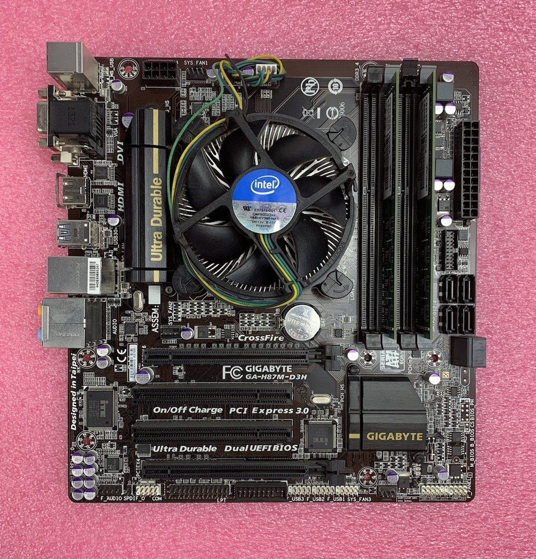 Gigabyte H87M-D3H Motherboard Intel Core i5-4440 3.1GHz 16GB RAM w/ Shield