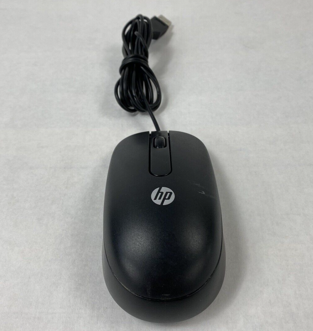 Lot of 4 HP 672652-001 USB 2 Button Optical Mouse Black Tested