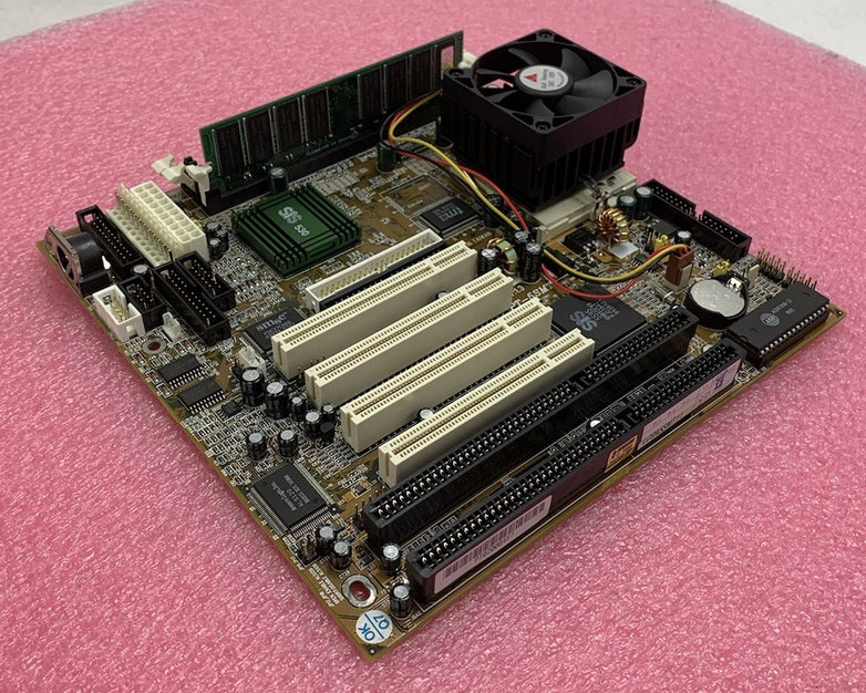 Azza PT-5SMT Motherboard AMD K6-2 450MHz 32MB RAM No Shield