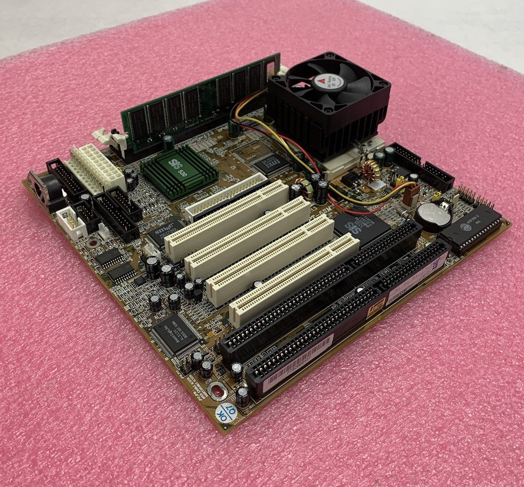 Azza PT-5SMT Motherboard AMD K6-2 450MHz 32MB RAM No Shield
